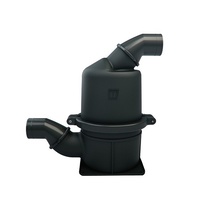 HPW102  Vetus Australia Part NAVIDURIN®LLOYDS approved, Black high performance waterlock/muffler type HPW102, 102 mm rotating inlet and outlet
