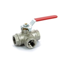 KRA34L  Vetus Australia Part Ball valve, nickel plated brass, G3/4" L, three way