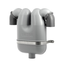 LGS9075  Vetus Australia Part Exhaust gas separator with Ø 90 mm rotating connections and Ø 75 mm drain