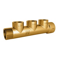 MAN2G12  Vetus Australia Part Manifold, bronze, with G3/4" male/female thread, and 2 x G1/2" female thread