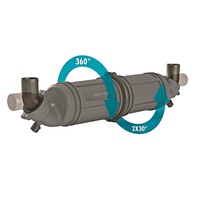NLPH90  Vetus Australia Part Rotatable waterlock/muffler type NLPH, horizontal, with rotating inlet and outlet for Ø 90 mm hose
