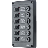 P6F24  Vetus Australia Part Switch panel type P 6 with 6 fuses, 24 V