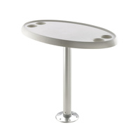 PTTF68  Vetus Australia Part Table oval 76 x 45 cm, with removable pedestal and base plate, fixed height 68 cm