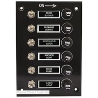 RWB193   Switch Panel Blk 6 Switch