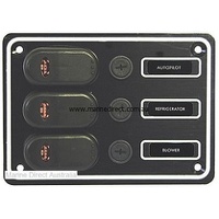 RWB Marine    RWB2104   Switch Panel 3 Gang   Catalogue Page 120