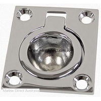 RWB Marine    RWB227   Ring Pull - Flush, Chrome Plated Brass, 43mm x 37mm   Catalogue Page 41