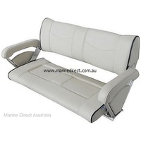 RWB Marine    RWB5036   Axis Double SEat, Flip Back Light Grey / Black Piping   Catalogue Page 440
