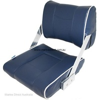 RWB Marine    RWB5083   Axis Flip Back SEat Dark Blue / Ivory White Piping   Catalogue Page 434