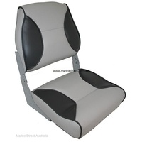 RWB Marine    RWB5085   Axis Deluxe Folding Hi Back SEat  Charcoal / Grey   Catalogue Page 432