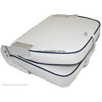 RWB Marine    RWB5088   Axis Folding SEat Ivory White / Blue Piping   Catalogue Page 432