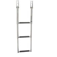 SLF3A  Vetus Australia Part Folding stainless steel (AISI 316) boarding ladder, transom mounted, with 3 steps, unfolded length 625 mm