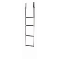 SLT4AW  Vetus Australia Part Telescopic stainless steel (AISI 316) wide boarding ladder with 4 steps, extended length 1160 mm