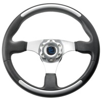 SWCRUISER  Vetus Australia Part Three spoke steering wheel, Ø 30 cm, black with aluminium inserts