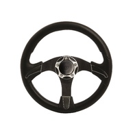 SWNOC35  Vetus Australia Part Steering wheel NOCTIS, black with chrome inserts, Ø 350 mm