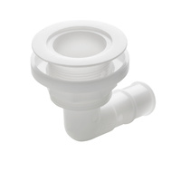 THRH28BL  Vetus Australia Part Thru-hull, 90 degree angled with low flange, Delrin, for hose Ø 28 mm (1 1/8")