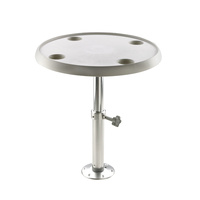 TPM5070  Vetus Australia Part Table Ø 60 cm with adjustable and removable pedestal and base plate, height 50 - 70 cm