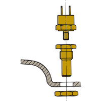 XHSM  Vetus Australia Part Sensor for exhaust temperature alarm to fit MF/MV/LSG/MGS/MGL/MGP/HPW